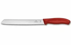Victorinox Couteau à Pain Swiss Classic Rouge/Argenté - Couteau De Cuisine