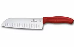 Victorinox Couteau Santoku Swiss Classic Rouge/Argenté - Couteau De Cuisine