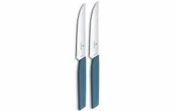 Victorinox Kits De Couteaux à Steak Swiss Modern 2 Pièce/s, Bleu - Couteau De Cuisine