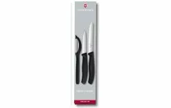 Victorinox Couteau à Légumes Set Avec éplucheur 3 Pièces, Noir - Couteau De Cuisine