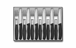 Victorinox Kits De Couverts 12-parties, Noir/Argenté - Set De Couverts