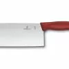 Victorinox Couteau De Chef Chinois Swiss Classic Rouge - Couteau De Cuisine