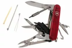 Victorinox CyberTool, Rouge Transparent 1.7725.T, Couteau Suisse Avec 34 Fonctions