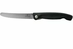 Victorinox SwissClassic Couteau à Légumes Pliant Dentelé Noir, 6.7833.FB