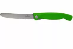 Victorinox SwissClassic 6.7836.F4B Couteau à Légumes Pliant Dentelé, Vert